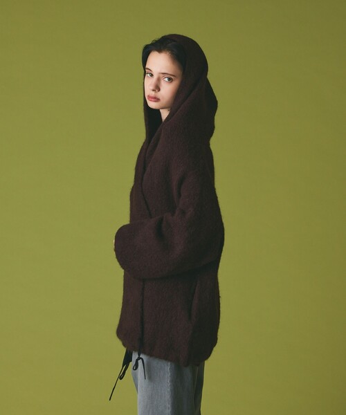 GRACE CLASS(グレースクラス)の「ストールアルパカカーディガン(カーディガン/ボレロ・レディース・ホワイト/ブラウン・36)」の5枚目の写真