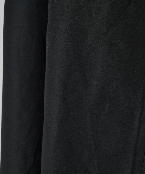 markaware（マーカウェア）の「【markaware/marka】ウールシルク高密度タイプライター / アジャスタブルヘムイージーワイドパンツ, Chambray Black（その他パンツ・メンズ・ブラック・1/2）」の11枚目の写真