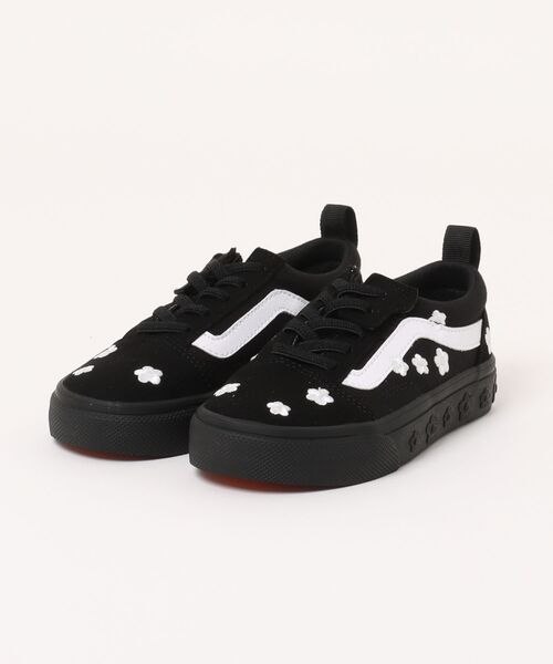 VANS(バンズ)の「VANS ヴァンズ 17-22(H) OLD SKOOL オールドスクール V36PS EB.FLW BLK/BLK/FLW(スニーカー・キッズ・ブラック・20/18/17/19/21/17.5/18.5/19.5/20.5/22.0cm/21.5)」の1枚目の写真