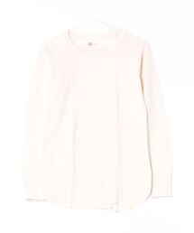 HANES（ヘインズ）の「【Hanes】ワッフルクルーネック　セットアップ対応　HW4-C501（Tシャツ/カットソー・レディース）」