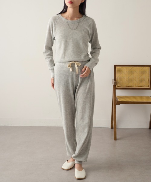 HANES(ヘインズ)の「【Hanes】ワッフルクルーネック セットアップ対応 HW4-C501(Tシャツ/カットソー・レディース・グレー/ホワイト/レッド・FREE)」の14枚目の写真