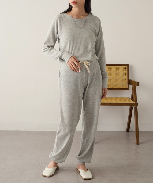 HANES(ヘインズ)の「【Hanes】ワッフルクルーネック セットアップ対応 HW4-C501(Tシャツ/カットソー・レディース・グレー/ホワイト/レッド・FREE)」の15枚目の写真