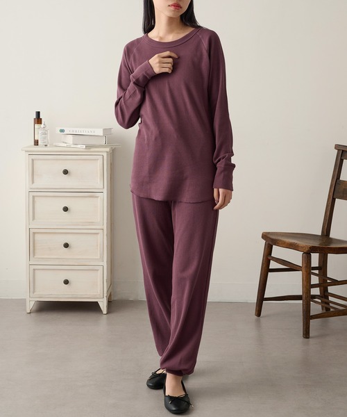 HANES(ヘインズ)の「【Hanes】ワッフルクルーネック セットアップ対応 HW4-C501(Tシャツ/カットソー・レディース・グレー/ホワイト/レッド・FREE)」の19枚目の写真