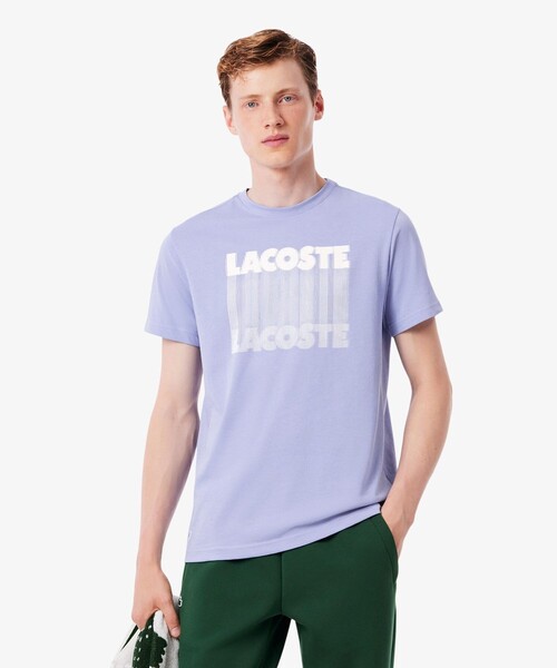 LACOSTE(ラコステ)の「グラフィカルブランドネームロゴウルトラドライTシャツ(Tシャツ/カットソー・メンズ・ライトブルー/グリーン・3/4/5)」の2枚目の写真