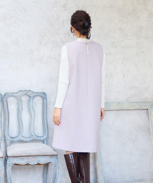 セール】【Set】リブニット×ソフトエアニードルジャンスカ（ジャンパー