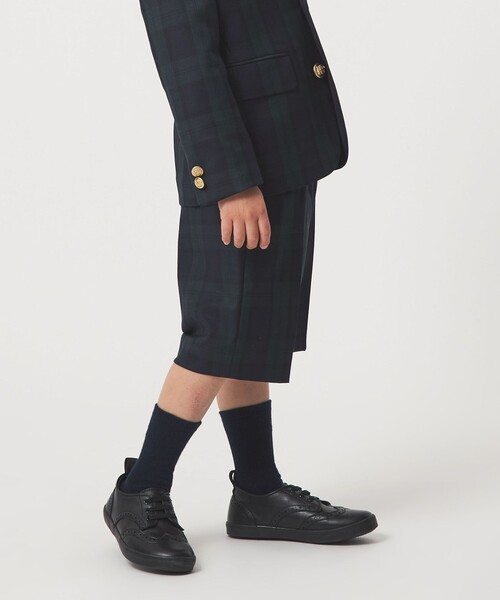 green label relaxing（グリーンレーベルリラクシング）の「TRW ブラックウォッチ ショートパンツ / キッズ 110cm-130cm（スーツパンツ・キッズ・ダークグリーン・130cm/120cm/110cm）」の15枚目の写真