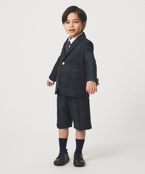 green label relaxing（グリーンレーベルリラクシング）の「TRW ブラックウォッチ ショートパンツ / キッズ 110cm-130cm（スーツパンツ・キッズ・ダークグリーン・130cm/120cm/110cm）」の16枚目の写真