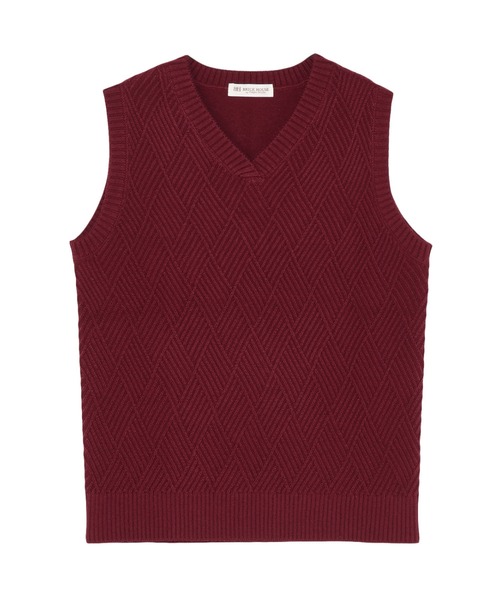 TOKYO SHIRTS（トウキョウシャツ）の「アンチピリング Vネック ベスト（ベスト・レディース・グレー/ネイビー/エンジ・M/L/LL）」の3枚目の写真