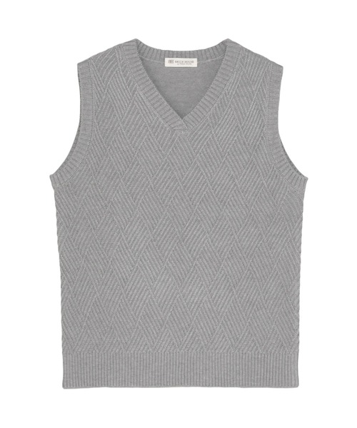 TOKYO SHIRTS（トウキョウシャツ）の「アンチピリング Vネック ベスト（ベスト・レディース・グレー/ネイビー/エンジ・M/L/LL）」の4枚目の写真