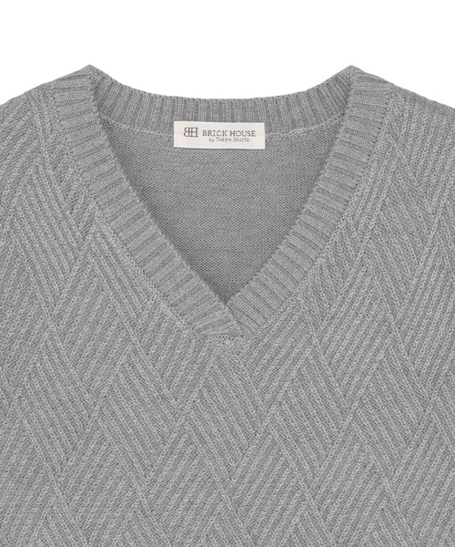 TOKYO SHIRTS（トウキョウシャツ）の「アンチピリング Vネック ベスト（ベスト・レディース・グレー/ネイビー/エンジ・M/L/LL）」の6枚目の写真