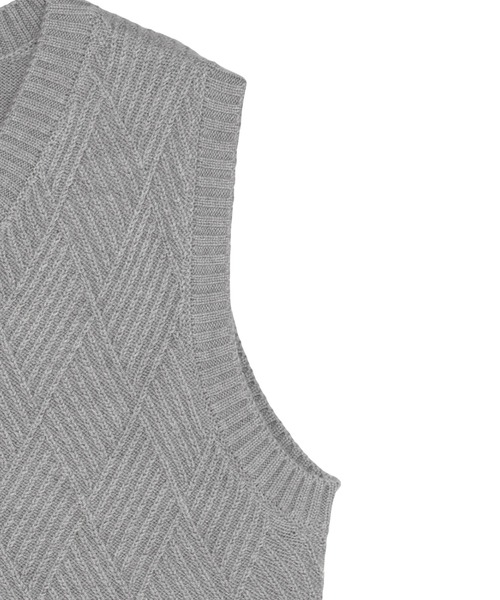 TOKYO SHIRTS（トウキョウシャツ）の「アンチピリング Vネック ベスト（ベスト・レディース・グレー/ネイビー/エンジ・M/L/LL）」の7枚目の写真