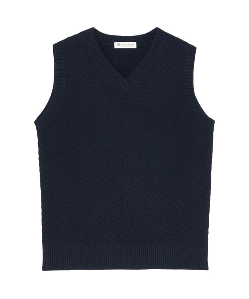 TOKYO SHIRTS（トウキョウシャツ）の「アンチピリング Vネック ベスト（ベスト・レディース・グレー/ネイビー/エンジ・M/L/LL）」の9枚目の写真