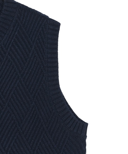 TOKYO SHIRTS（トウキョウシャツ）の「アンチピリング Vネック ベスト（ベスト・レディース・グレー/ネイビー/エンジ・M/L/LL）」の12枚目の写真