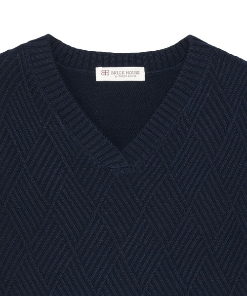 TOKYO SHIRTS（トウキョウシャツ）の「アンチピリング Vネック ベスト（ベスト・レディース・グレー/ネイビー/エンジ・M/L/LL）」の11枚目の写真