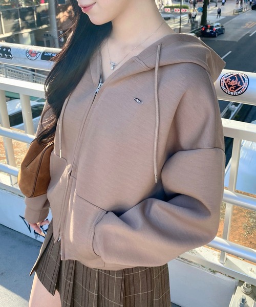 プレート付ダブルジップダンボールパーカー（パーカー）｜INGNI