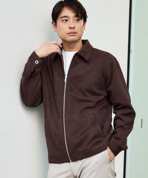 セール】フェイクスエードジップブルゾン【手洗いOK】（ブルゾン