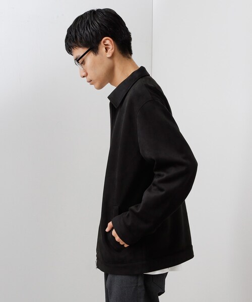 セール】フェイクスエードジップブルゾン【手洗いOK】（ブルゾン