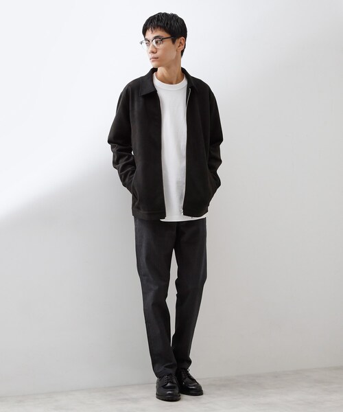 ジャケット・アウター oops セール】フェイクスエードジップブルゾン【手洗いOK】（ブルゾン