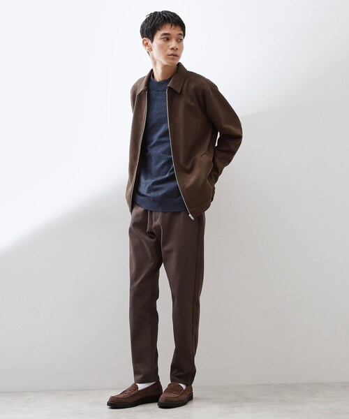 THE SHOP TK （ザ ショップ ティーケー ）の「フェイクスエードジップブルゾン【手洗いOK】（ブルゾン・メンズ・ダークブラウン/ブラック・04/03/02）」の11枚目の写真
