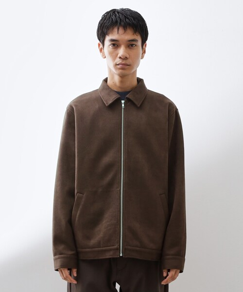 セール】フェイクスエードジップブルゾン【手洗いOK】（ブルゾン