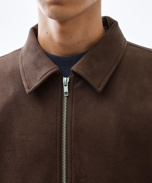 セール】フェイクスエードジップブルゾン【手洗いOK】（ブルゾン