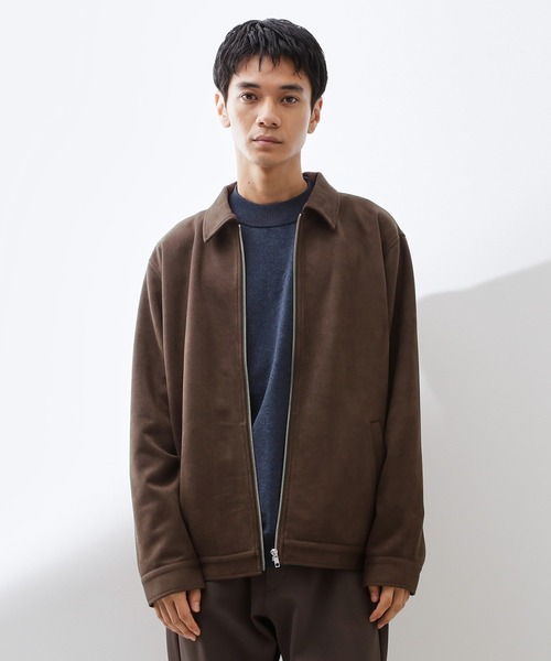 セール】フェイクスエードジップブルゾン【手洗いOK】（ブルゾン