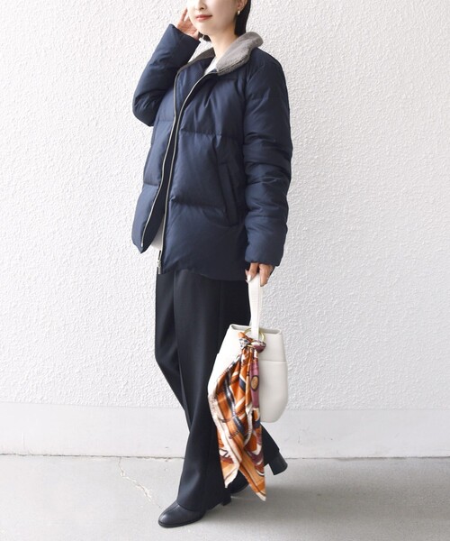 シップス ダウンジャケット 36 濃紺 ネイビー リモンタ ファー DMW セール】LIMONTA EAST 河田 ダウン ジャケット（ダウンジャケット