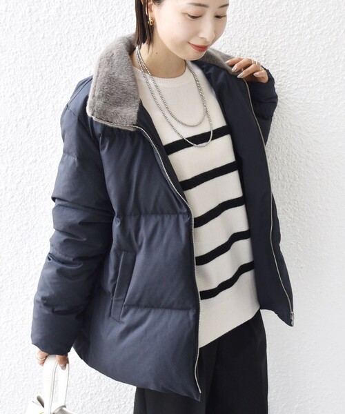 SHIPS（シップス）の「LIMONTA EAST 河田 ダウン ジャケット（ダウンジャケット/コート・レディース・ベージュ/ネイビー・36/38）」の22枚目の写真