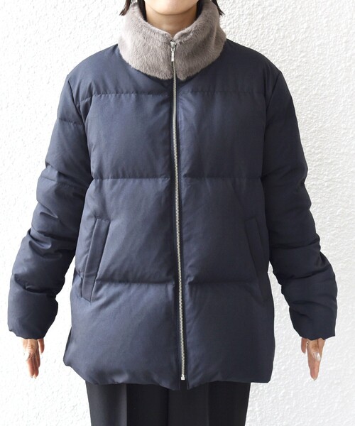 SHIPS（シップス）の「LIMONTA EAST 河田 ダウン ジャケット（ダウンジャケット/コート・レディース・ベージュ/ネイビー・36/38）」の6枚目の写真