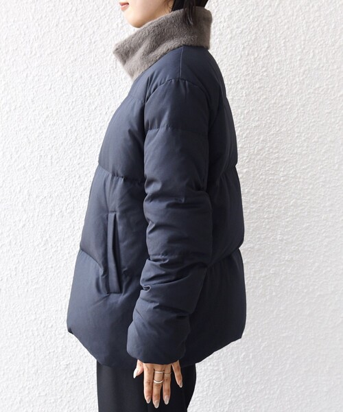 SHIPS（シップス）の「LIMONTA EAST 河田 ダウン ジャケット（ダウンジャケット/コート・レディース・ベージュ/ネイビー・36/38）」の5枚目の写真