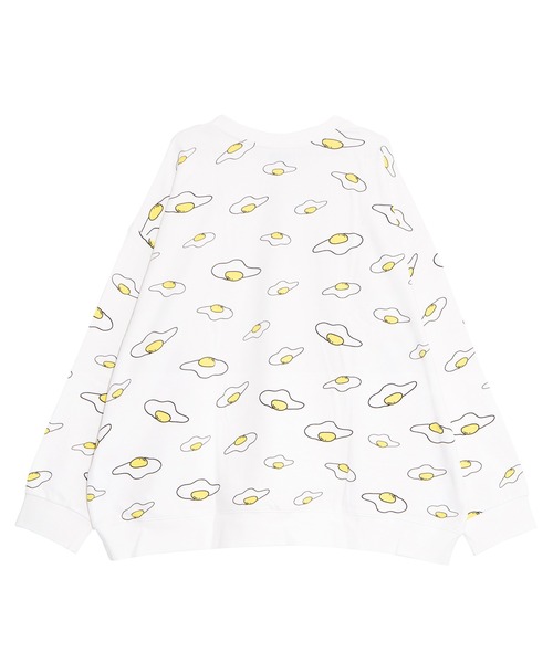 PUNYUS(プニュズ)の「【新サイズ】目玉焼き総柄スウェット(スウェット・レディース・ホワイト/ブラック・3/4/5/2/1)」の3枚目の写真