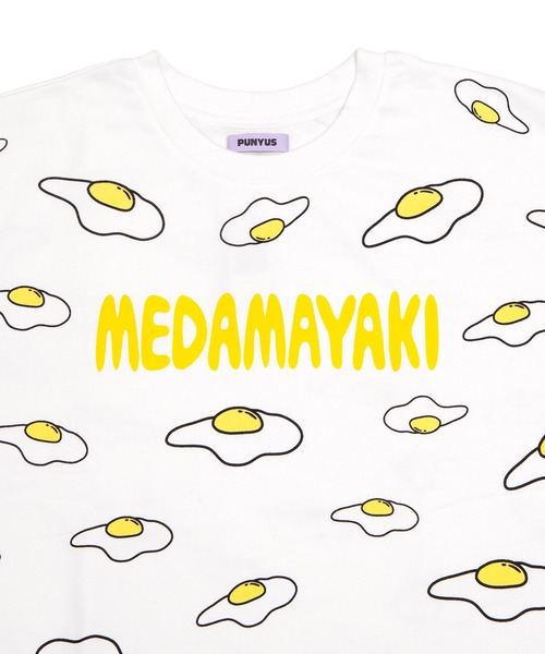 PUNYUS(プニュズ)の「【新サイズ】目玉焼き総柄スウェット(スウェット・レディース・ホワイト/ブラック・3/4/5/2/1)」の4枚目の写真