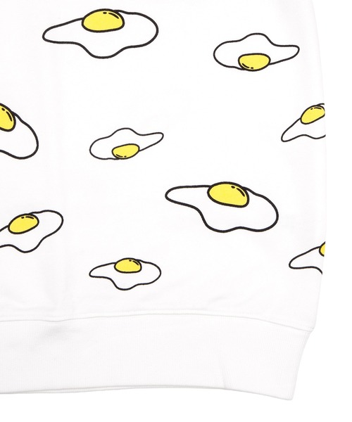 PUNYUS(プニュズ)の「【新サイズ】目玉焼き総柄スウェット(スウェット・レディース・ホワイト/ブラック・3/4/5/2/1)」の5枚目の写真