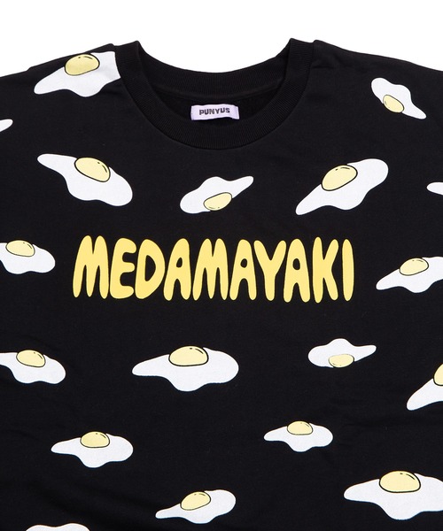 PUNYUS(プニュズ)の「【新サイズ】目玉焼き総柄スウェット(スウェット・レディース・ホワイト/ブラック・3/4/5/2/1)」の7枚目の写真