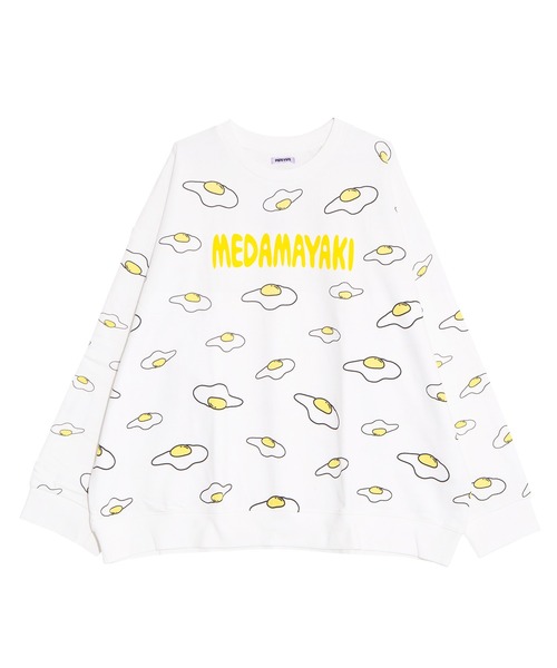 PUNYUS(プニュズ)の「【新サイズ】目玉焼き総柄スウェット(スウェット・レディース・ホワイト/ブラック・3/4/5/2/1)」の13枚目の写真