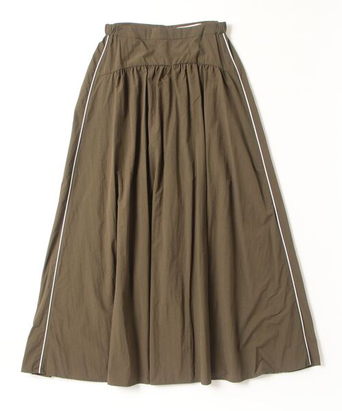 ESSENTIAL（エッセンシャル）の「ナイロンタフタフレアスカート（スカート・レディース・カーキ/ブラック・38/36）」の17枚目の写真