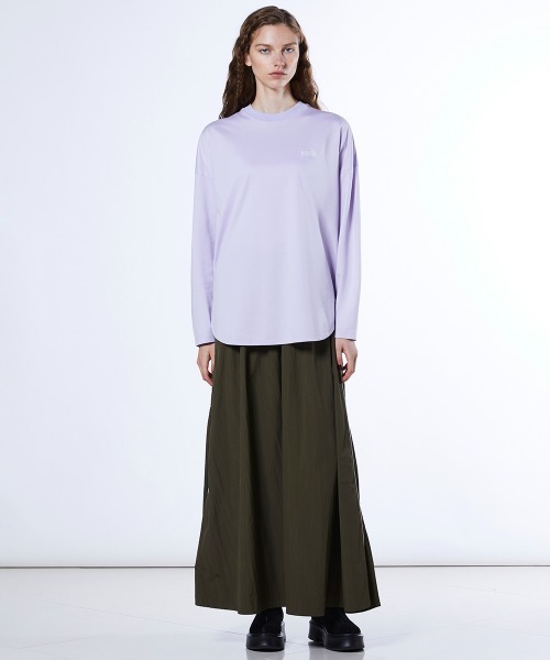 ESSENTIAL（エッセンシャル）の「ナイロンタフタフレアスカート（スカート・レディース・カーキ/ブラック・38/36）」の14枚目の写真