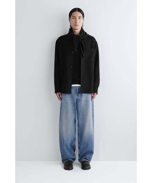 新品☆Curensology｜定価3.4万 マニッシュなベスト付き ウールシャツ