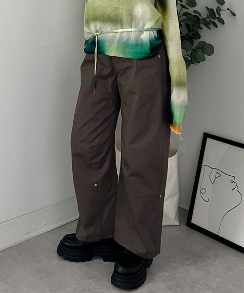 ZOZOMARKET（ゾゾマーケット）の「ZOZOMARKET by tomoka - ペインターミリタリーカーブパンツ（チノパンツ・レディース・ブラウン・マルチサイズ）」の13枚目の写真