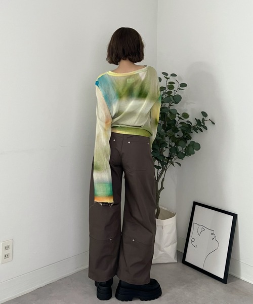 ZOZOMARKET（ゾゾマーケット）の「ZOZOMARKET by tomoka - ペインターミリタリーカーブパンツ（チノパンツ・レディース・ブラウン・マルチサイズ）」の15枚目の写真