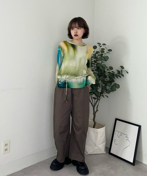 ZOZOMARKET（ゾゾマーケット）の「ZOZOMARKET by tomoka - ペインターミリタリーカーブパンツ（チノパンツ・レディース・ブラウン・マルチサイズ）」の17枚目の写真