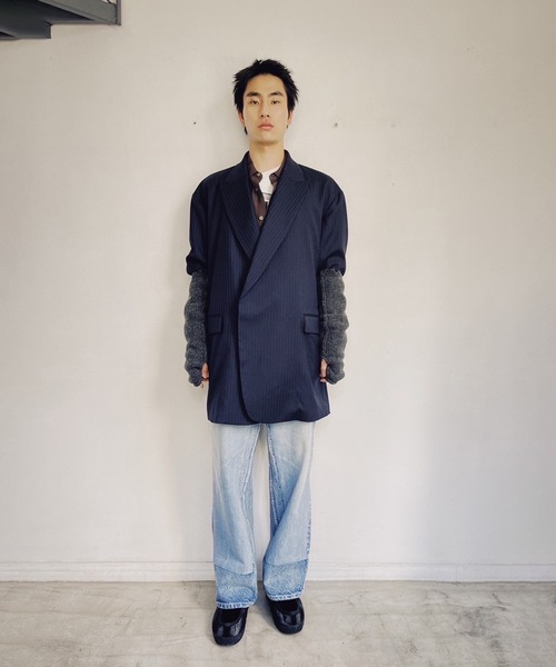 soe(ソーイ)の「Borroved Jacket(テーラードジャケット・メンズ・ネイビー・1)」の3枚目の写真