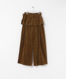 wrinkle velor wide pants