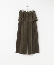 wrinkle velor wide pants