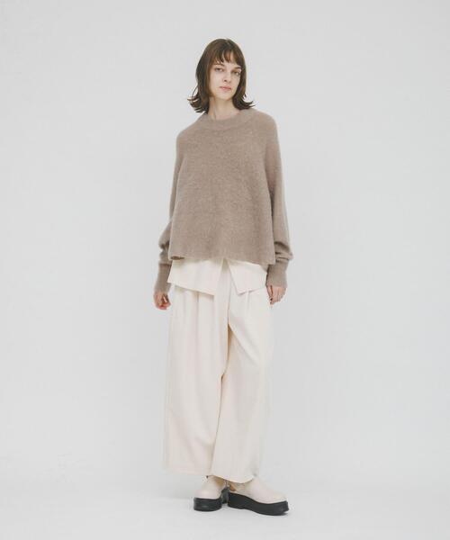 LAATO（ラート）の「wrinkle velor wide pants（その他パンツ・レディース・オフホワイト/ダークグレー/キャメル・FREE）」の7枚目の写真