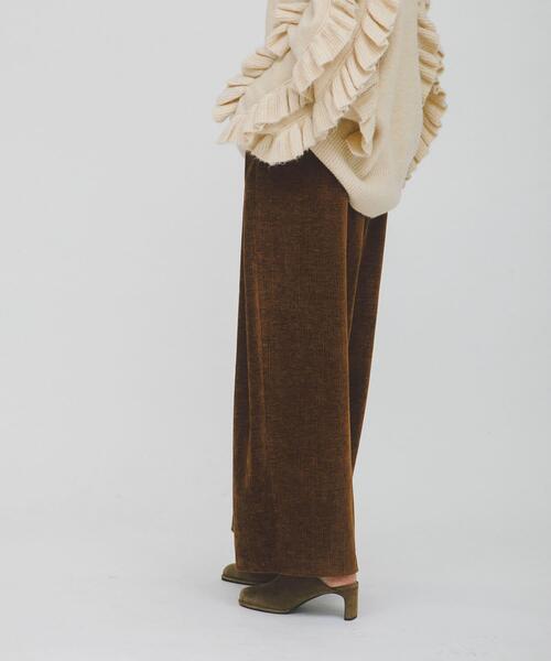 LAATO（ラート）の「wrinkle velor wide pants（その他パンツ・レディース・オフホワイト/ダークグレー/キャメル・FREE）」の15枚目の写真