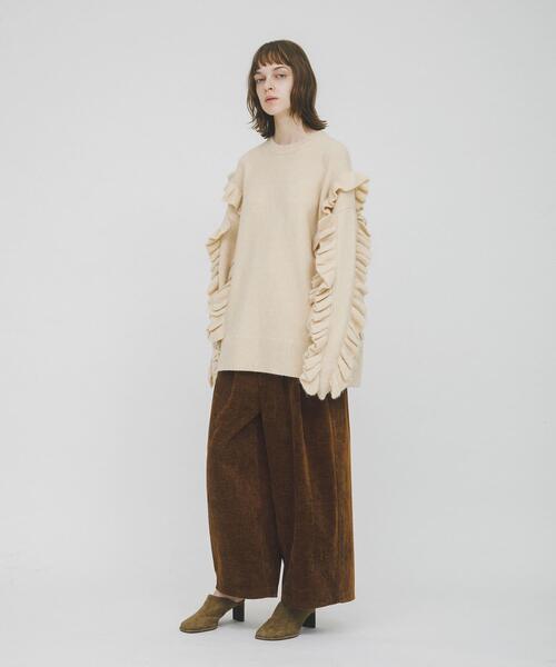 LAATO（ラート）の「wrinkle velor wide pants（その他パンツ・レディース・オフホワイト/ダークグレー/キャメル・FREE）」の18枚目の写真