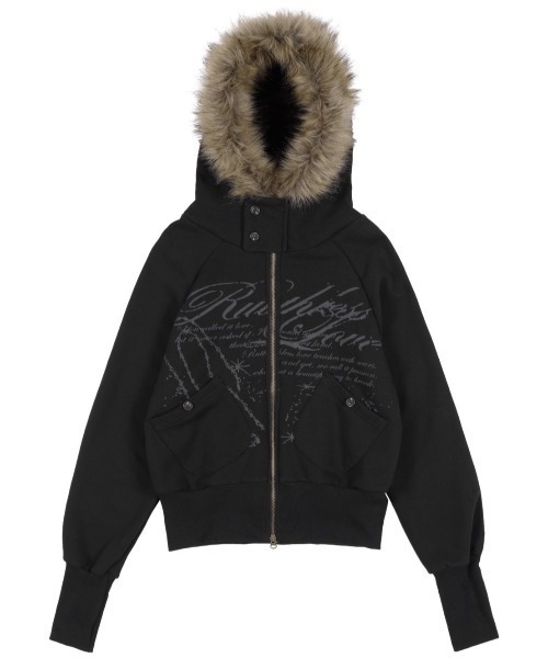 トップス FANCY CLUB/ RUTHLESS FUR HOODED ZIP-UP セール】【FANCY CLUB】RUTHLESS FUR HOODED ZIP-UP / 【ファンシー