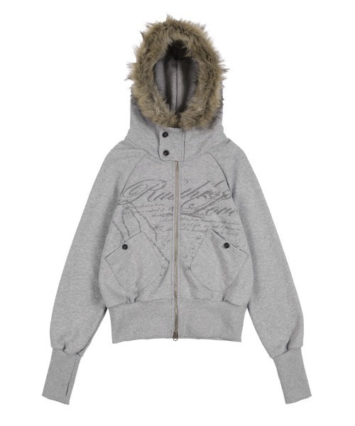 トップス FANCY CLUB/ RUTHLESS FUR HOODED ZIP-UP トップス FANCY CLUB/ RUTHLESS FUR HOODED ZIP-UP FANCY CLUB