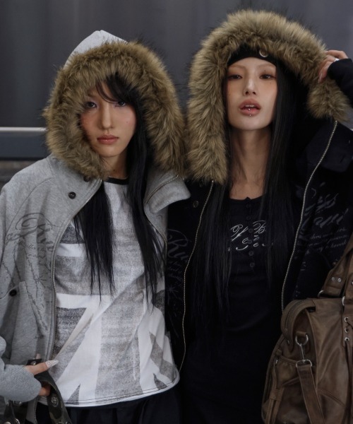 トップス FANCY CLUB/ RUTHLESS FUR HOODED ZIP-UP セール】【FANCY CLUB】RUTHLESS FUR HOODED ZIP-UP / 【ファンシー